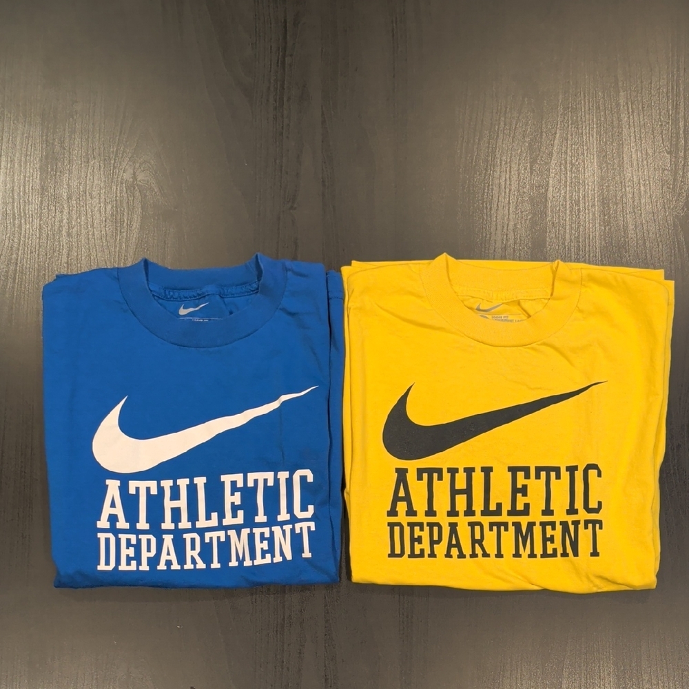 Nike Graphic Athletic Department Tees - Blue & Yellow